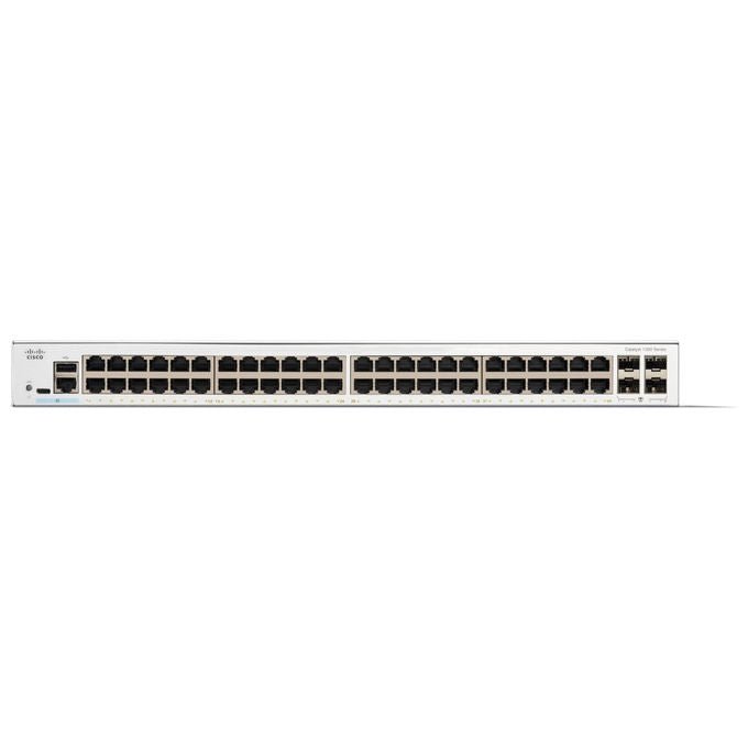Cisco, Switch Catalyst C1300-48T-4G, 48 Porte Gigabit Ethernet, Gestito, Montabile su Rack