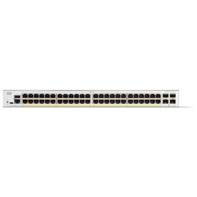 Cisco, Switch Catalyst 1300-48P-4X, 48 Porte, PoE, Gigabit Ethernet