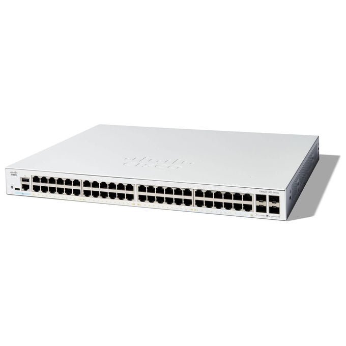 Cisco, Switch Gestito, 48 Porte 1G, 4x10GE SFP+, Catalyst 1300-48T-4X