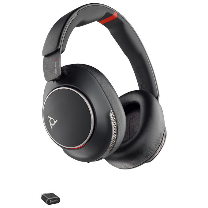 Hp Poly Voyager Surround 85 Uc, Cuffie Bluetooth con Archetto Nere, Incl. Adattatore e Base - Yeppon