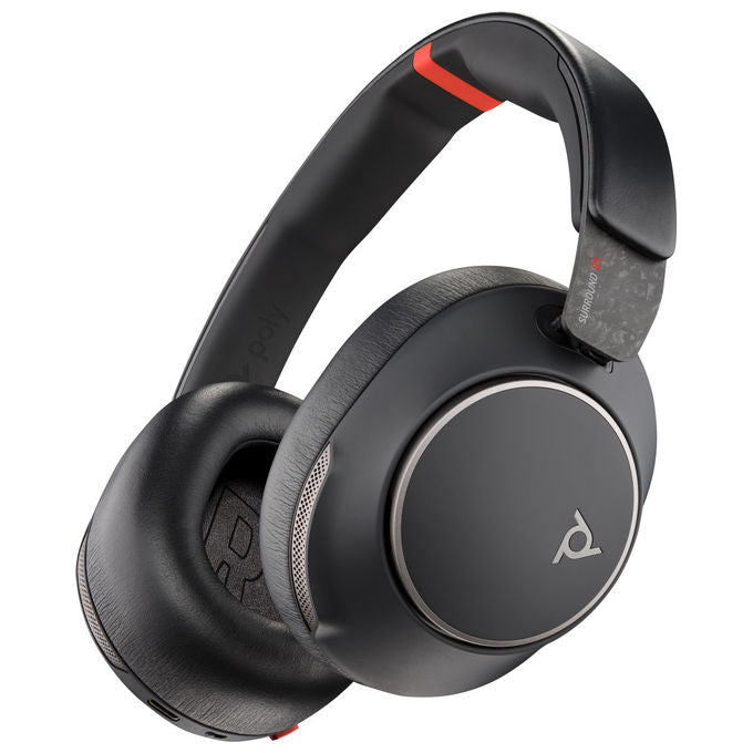 Hp Poly Voyager Surround 85 Uc, Cuffie Bluetooth con Archetto Nere, Incl. Adattatore e Base - Yeppon