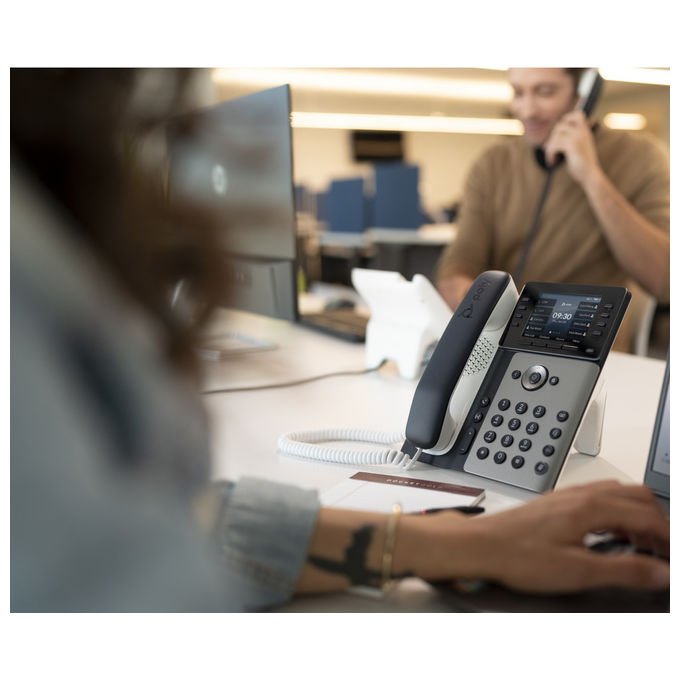Hp Poly, Telefono IP Edge E300, PoE, Nero, Microtelefono cablato - Yeppon