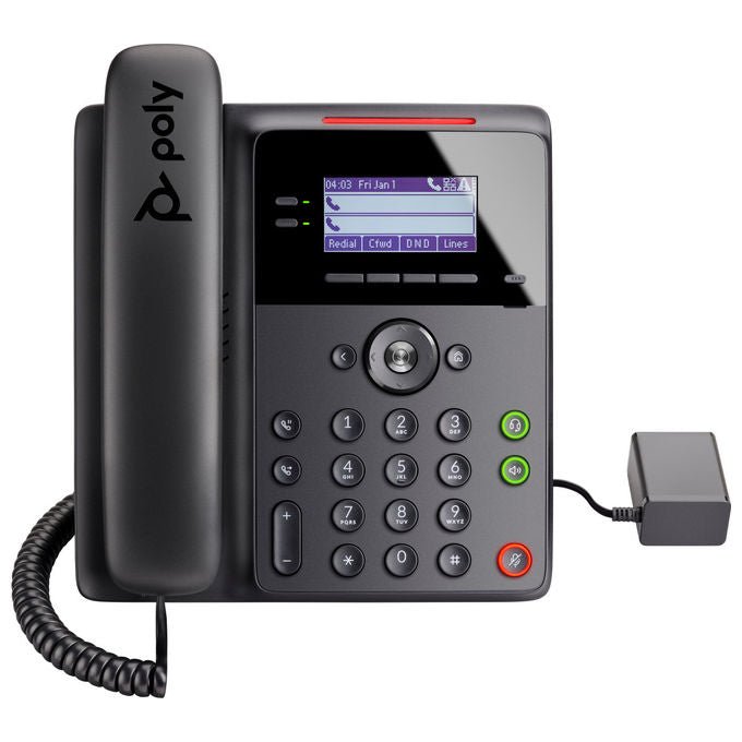 HP Poly, Alimentatore 5V-1A, Per telefoni IP, Nero