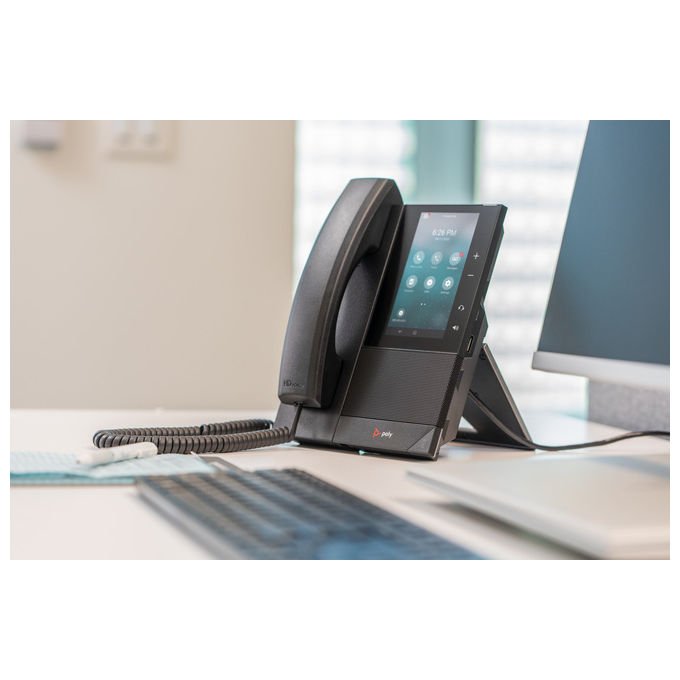 HP Poly, Telefono Multimediale Aziendale CCX 505, Open SIP, PoE, Nero
