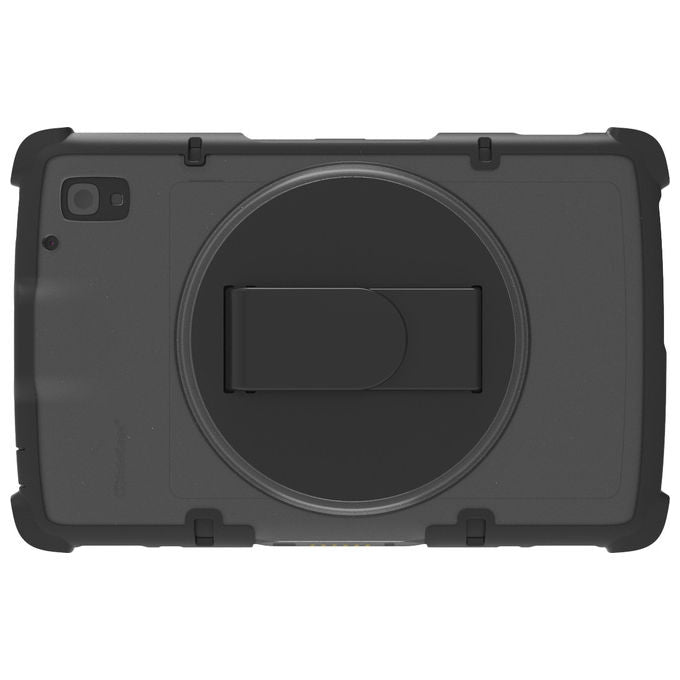 Gamber-Johnson InfoCase, Custodia Tablet, 10 Pollici, Nera e Trasparente, con Cinturino Rotante