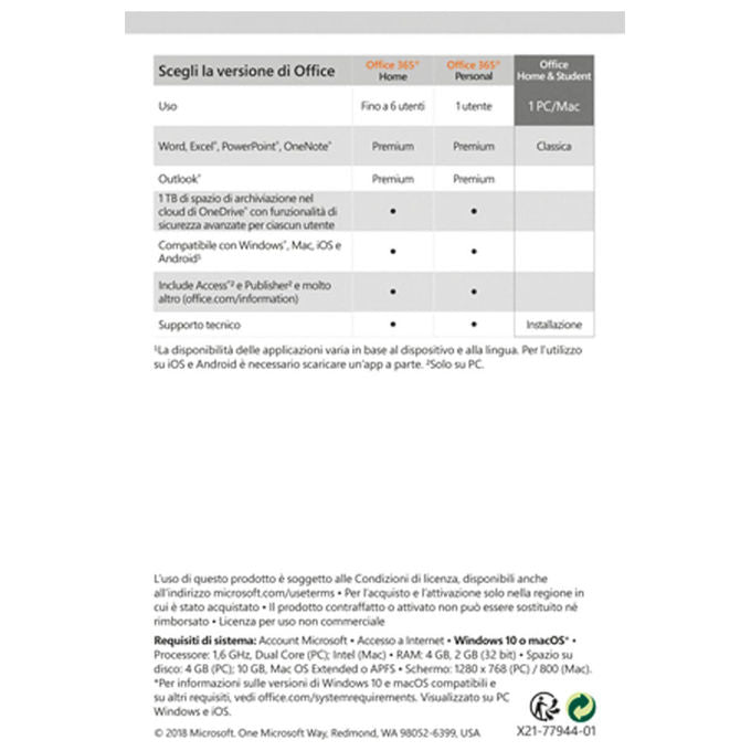 Microsoft, Office Home and Student 2019, 1 Licenza, Italiano - Yeppon