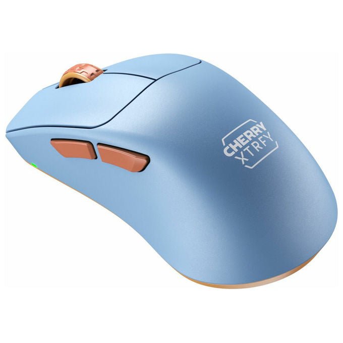 Cherry Xtrfy, Mouse M64 Wireless, Ergonomico, Gaming Esport, Nero, Blu, Bianco