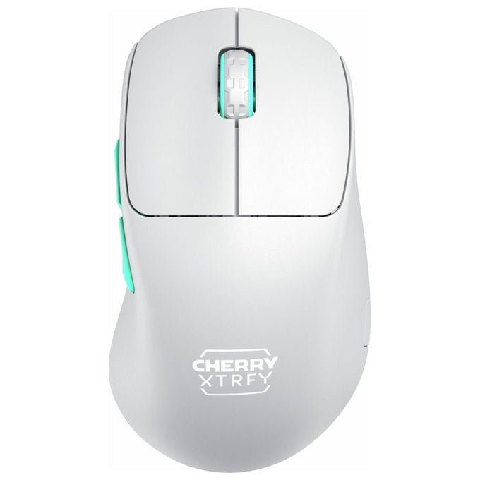 Cherry Xtrfy, M64 Wireless, Mouse Gaming Ergonomico, 26000 DPI, Blu Turchese Bianco