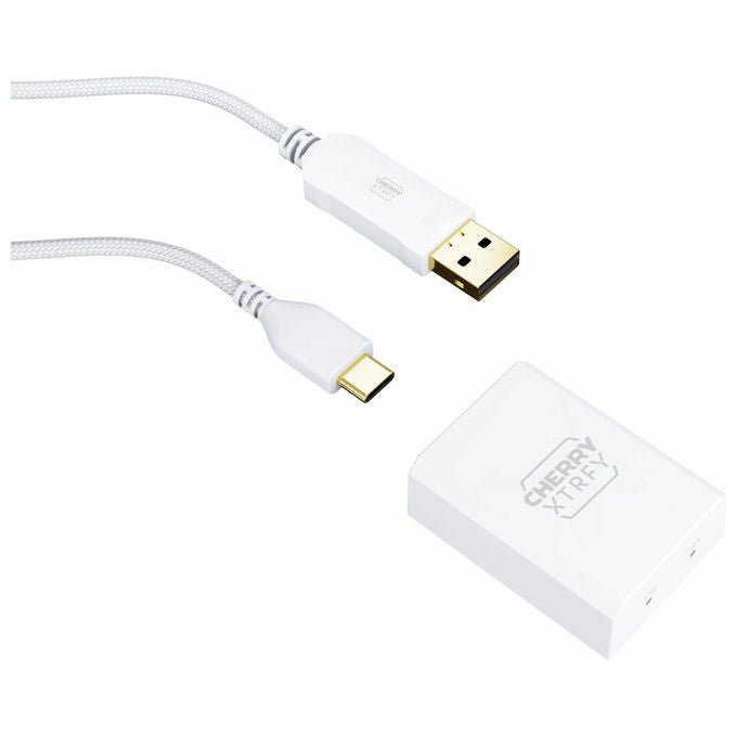 Cherry Xtrfy, M68 Pro Wireless, Mouse Gaming, 8000 Hz, Simmetrico, Nero Bianco