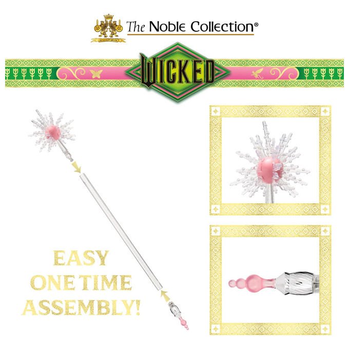 The Noble Collection, Bacchetta Bolle Glinda Wicked, Replica 56cm