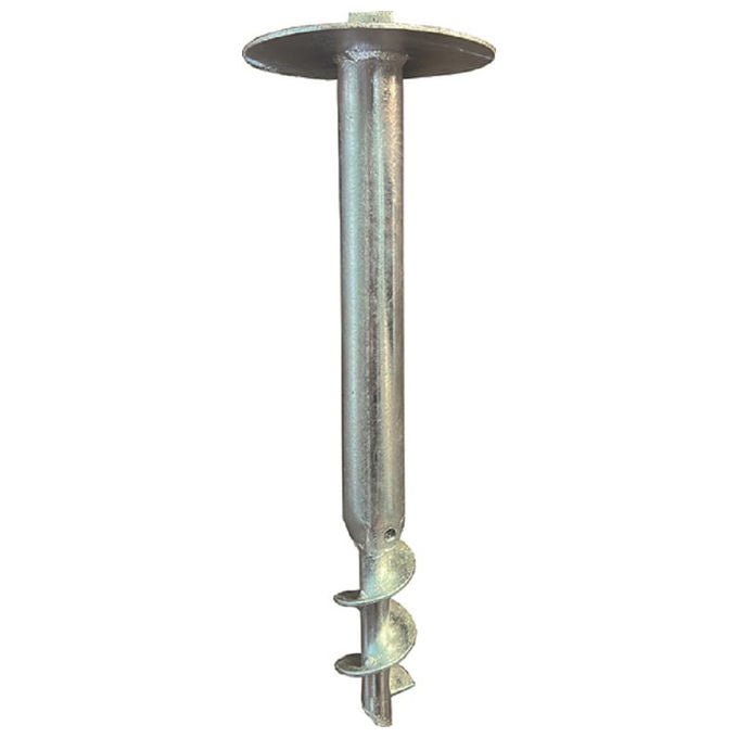 Vigor, Supporto per Ancoraggio per Pali a T, 35x35 mm, Acciaio Zincato, Altezza 46 cm