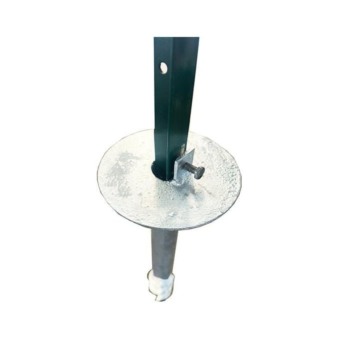 Vigor, Supporto per Ancoraggio per Pali a T, 35x35 mm, Acciaio Zincato, Altezza 46 cm