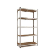 Vigor, Scaffalatura 5 Piani Legno Mdf, 90x40x180h, Kit Lamiera