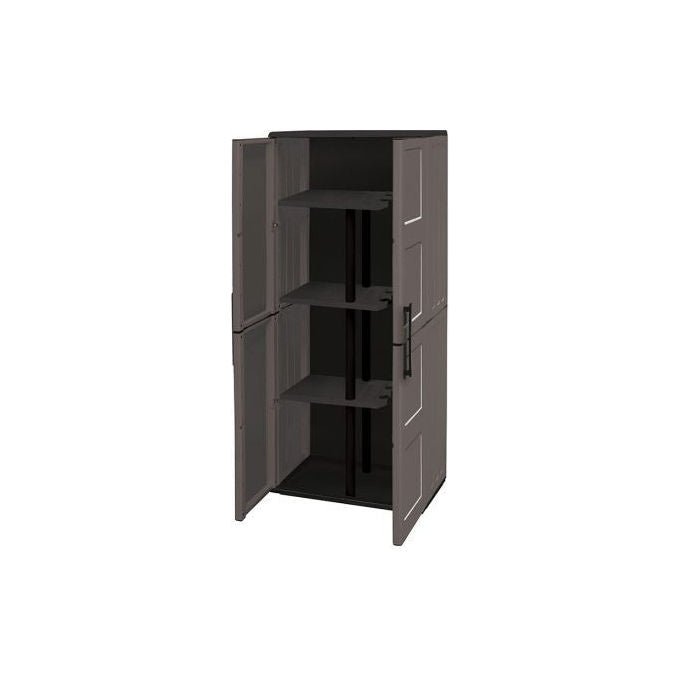Art Plast, Armadio Portascope Free, 68x37x169 cm, In Polipropilene, Grigio, Con 3 Ripiani