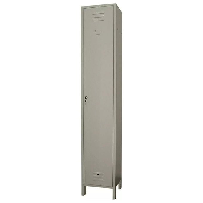 Pro.Metal, Armadio Spogliatoio in Acciaio Verniciato Grigio, 1 Anta, 36x35x180 cm