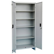 Prometal, Armadio Metallico Componibile, 80x40x175 cm, Grigio, 2 Ante, 4 Ripiani
