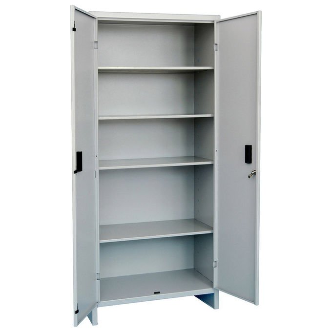 Prometal, Armadio Metallico Componibile, 80x40x175 cm, Grigio, 2 Ante, 4 Ripiani
