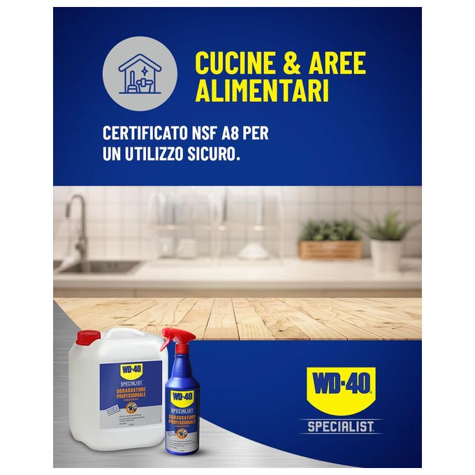 Wd-40 Specialist, Sgrassatore Professionale Concentrato, 1 Litro, Formula Diluibile