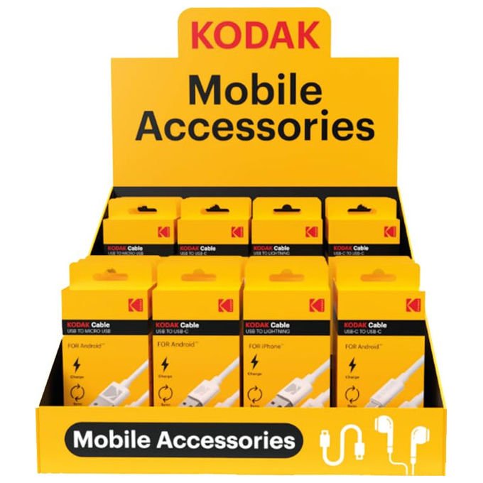 Kodak, Cavi Smartphone, 24 Pezzi Assortiti, Usb - a, Usb - c, Lightning, Micro - usb - Yeppon