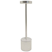 Vigor, Lampada da Tavolo Scilla, 200lm, Argento, 3W, Ricaricabile USB, Luce Calda