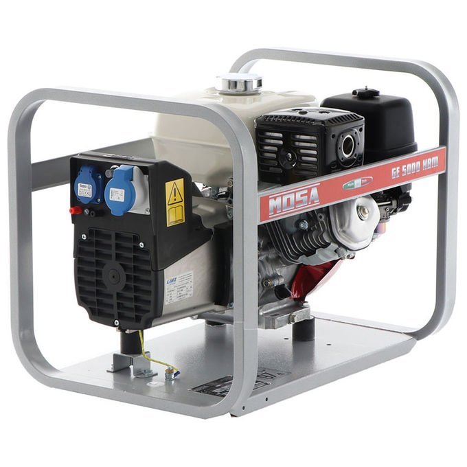 Mosa, Generatore di Corrente a Benzina GE 5000 HBM, 4.5 kW, Motore Honda GX270