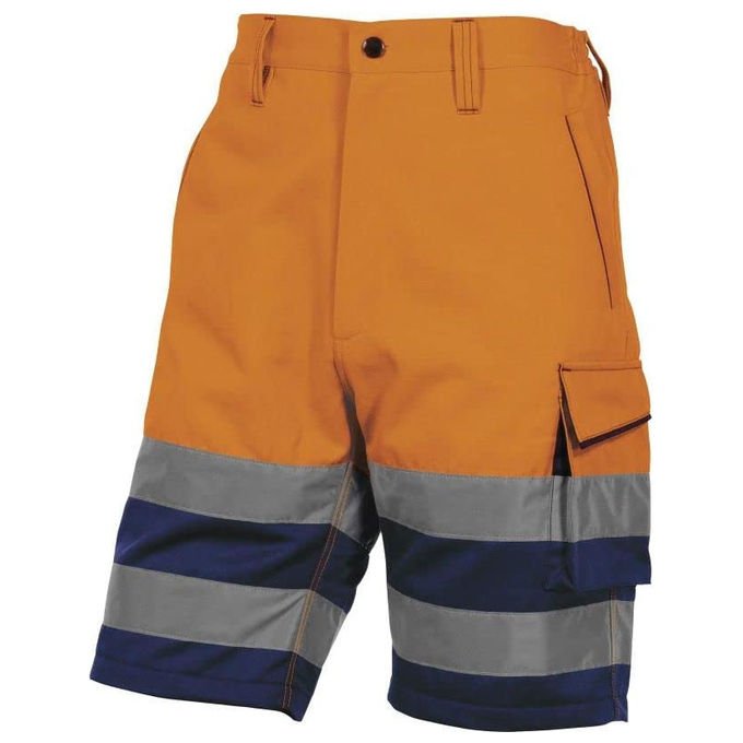 Deltaplus, Muta da Lavoro Alta Visibilita', Arancione Fluo, Blu Navy, Taglia XXL, Poliestere-Cotone