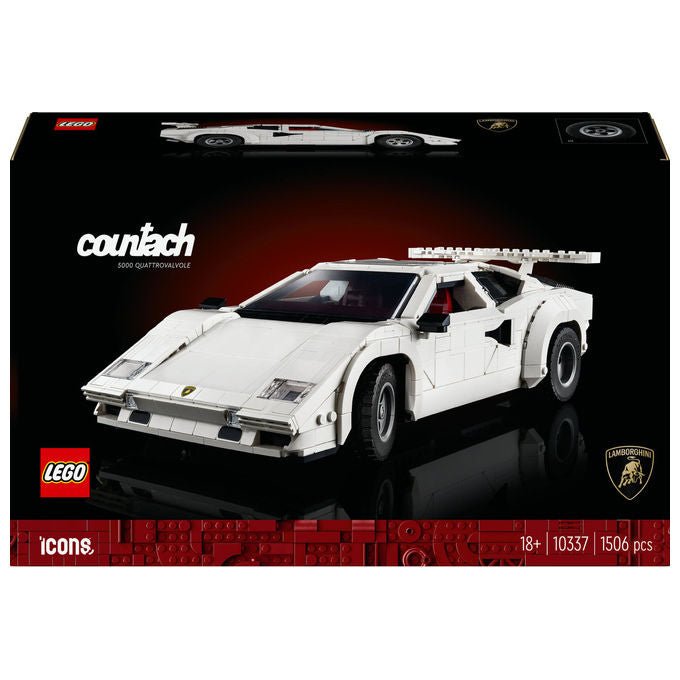 Lego, Lamborghini Countach 5000 Quattrovalvole, Set costruzioni, Icons, 1506 Pezzi, 10337
