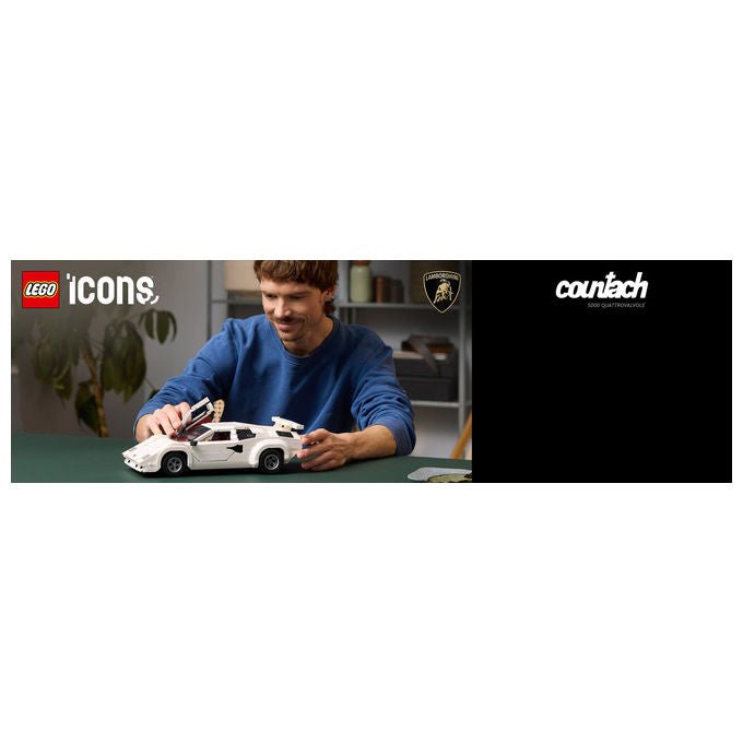 Lego, Lamborghini Countach 5000 Quattrovalvole, Set costruzioni, Icons, 1506 Pezzi, 10337