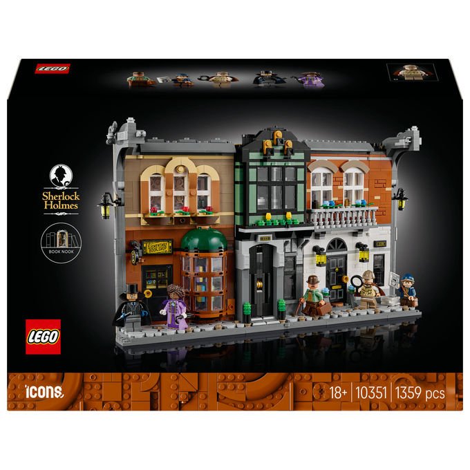 LEGO, Icons Sherlock Holmes Angolo del Libro, Set costruzioni, 1359 Pezzi, 10351