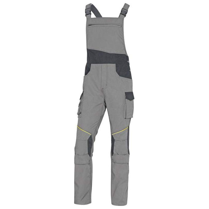 Deltaplus, Salopette da Lavoro Mach 2, Grigio Chiaro-Grigio Scuro, Taglia L, Poliestere-Cotone
