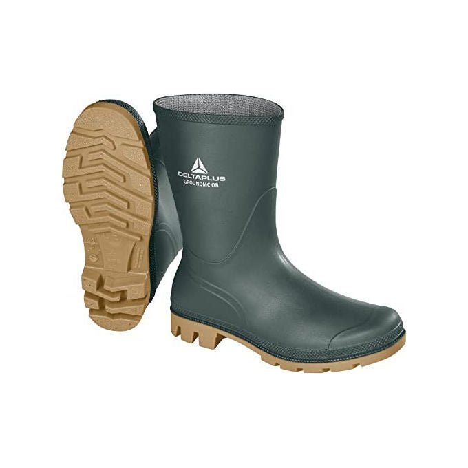 Delta Plus, Stivali da Lavoro Groundmc OB SRA, Verde-Beige, Taglia 39