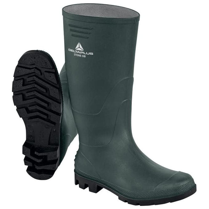 Deltaplus, Stone OB SRA, Stivali da Lavoro Antiscivolo, Verde-Nero, Taglia 41