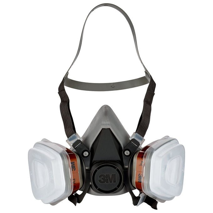 3M, Semimaschera per Verniciatura A Spruzzo 6002C, Con Filtri, A2P2, Kit Completo