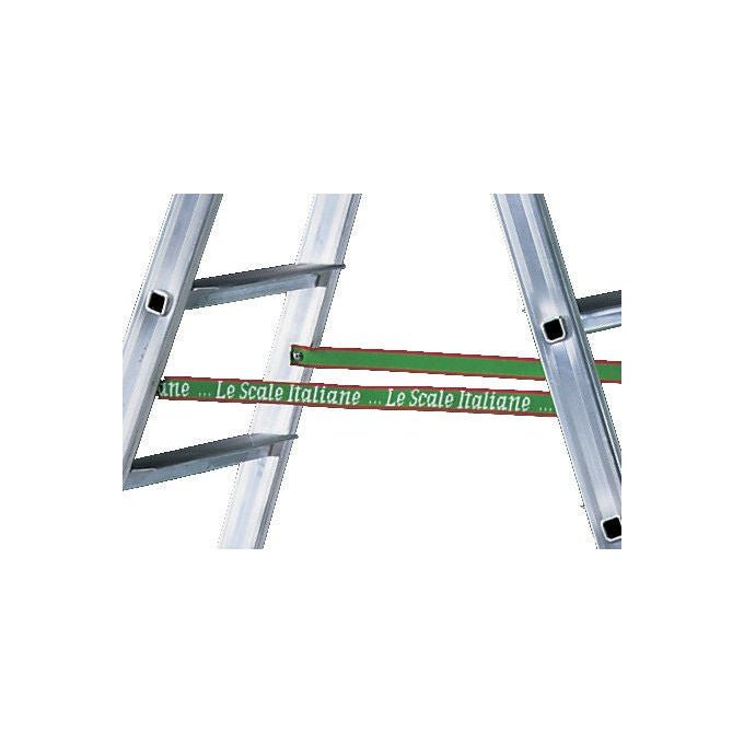 Facal, Scala doppia in alluminio 5 gradini con pianetto, Professionale, Altezza 130 cm