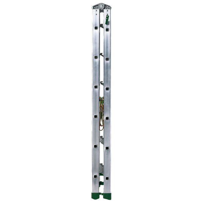 Facal, Scala doppia in alluminio 5 gradini con pianetto, Professionale, Altezza 130 cm