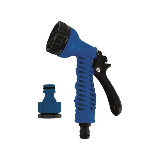 Hufirma, Tubo Estensibile con Pistola, 15-30 m, 7 Funzioni, Kit Raccordi Inclusi
