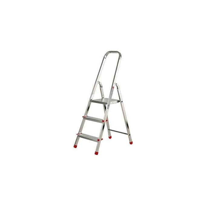 Jolly, Scala Domestica in Alluminio, 3 Gradini, Altezza 1.38 m