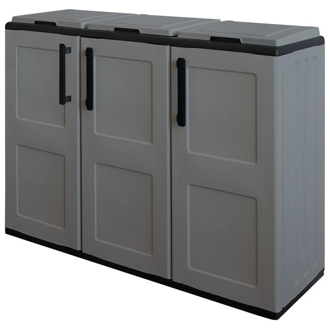 Art Plast, Armadio Eco Basso, In Polipropilene, Grigio, 102x37x84 cm, Per Esterni