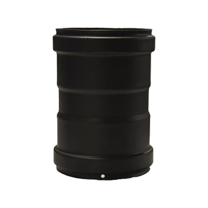 Smalbo, Raccordo per tubi stufe pellet, Femmina-Femmina con guarnizione, Nero opaco, 8 cm