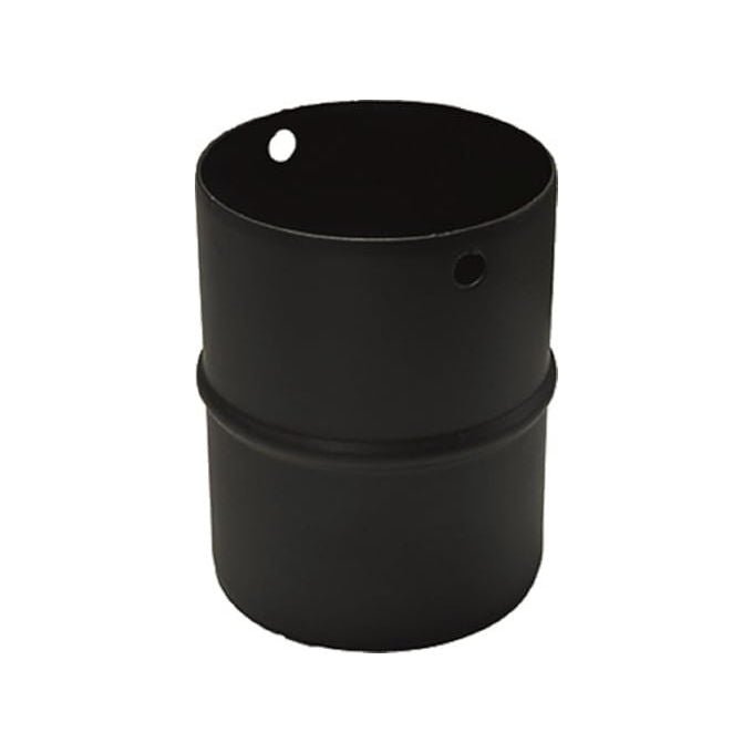 Smalbo, Raccordo per tubi stufe pellet, Maschio-Maschio, Nero opaco, 8 cm
