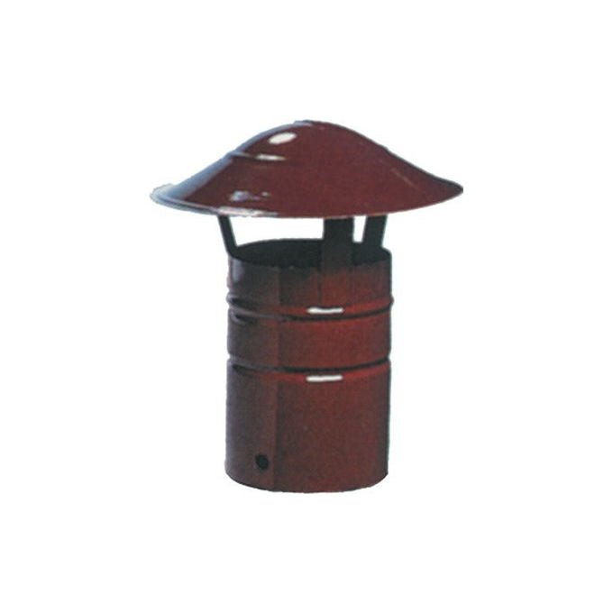 Ala, Fumaiolo Smaltato a Cappello, Marrone, Diametro 12 cm
