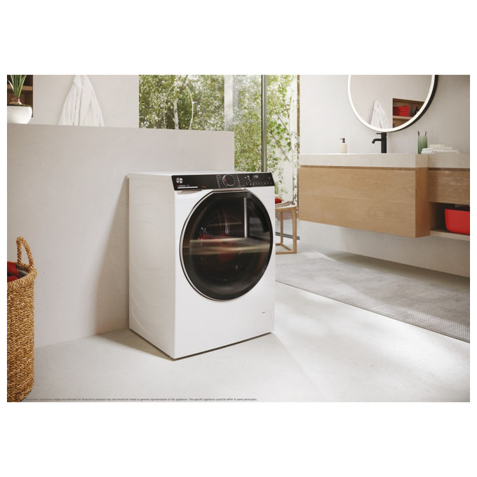 Hoover H7W 610MBC8-S H-Wash 700 Lavatrice Frontale 10 Kg 1600 rpm Classe A Wi-Fi Vapore Hygiene (85x60x57 cm) colore Bianco