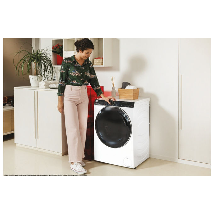 Hoover H7W 610MBC8-S H-Wash 700 Lavatrice Frontale 10 Kg 1600 rpm Classe A Wi-Fi Vapore Hygiene (85x60x57 cm) colore Bianco