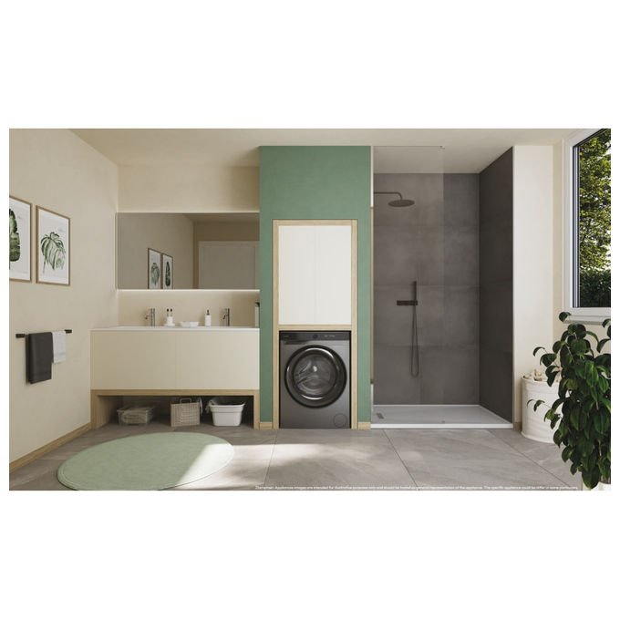 Candy BS 49SB8G-S Lavatrice Slim 9 Kg 1400 rpm Classe A Vapore Wi-Fi (85x60x52 cm) colore Antracite