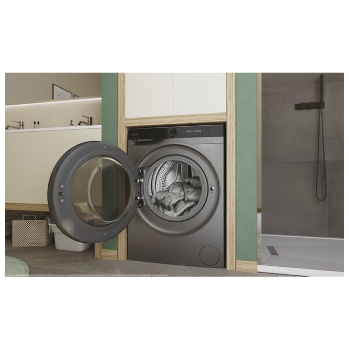 Candy BS 49SB8G-S Lavatrice Slim 9 Kg 1400 rpm Classe A Vapore Wi-Fi (85x60x52 cm) colore Antracite