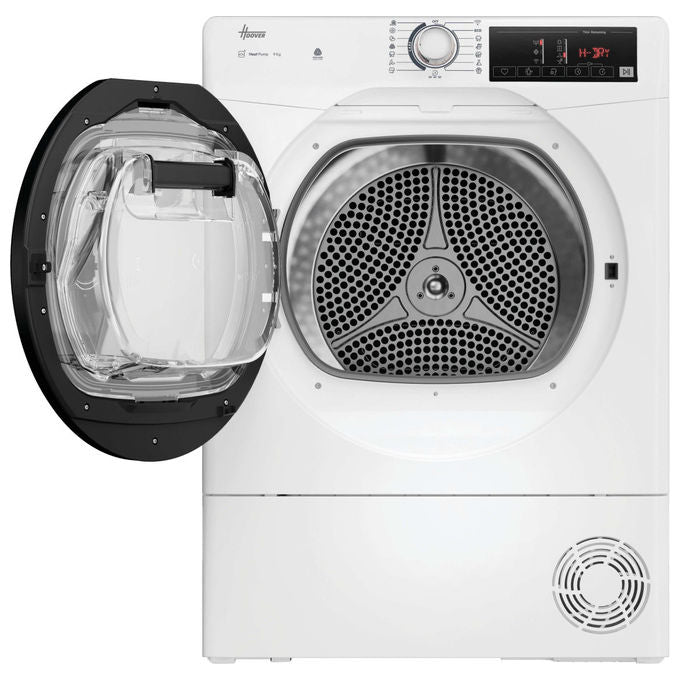 Hoover, Asciugatrice a Pompa di Calore, 9 Kg, Classe D, Wi-Fi, Bianco, Modello HR EH9N2TBE-S