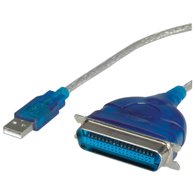 Value Convertitore USB a IEEE1284, 1.8 m, Blu
