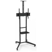 Napofix, Supporto TV Pavimento Mobile, 32-75 Pollici, Nero, Acciaio, Carrello Pro