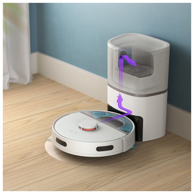 Philips, HomeRun 3000 Series Aqua XU3110-02, Robot Aspirapolvere e Lavapavimenti, Grigio-Metallico