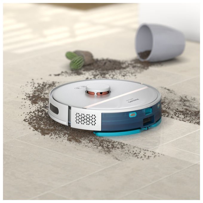 Philips, HomeRun 3000 Series Aqua XU3110-02, Robot Aspirapolvere e Lavapavimenti, Grigio-Metallico